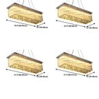 Luxurious Crystal LED Rectangular Pendant Light
