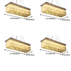 Luxurious Crystal LED Rectangular Pendant Light