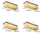 Luxurious Crystal LED Rectangular Pendant Light