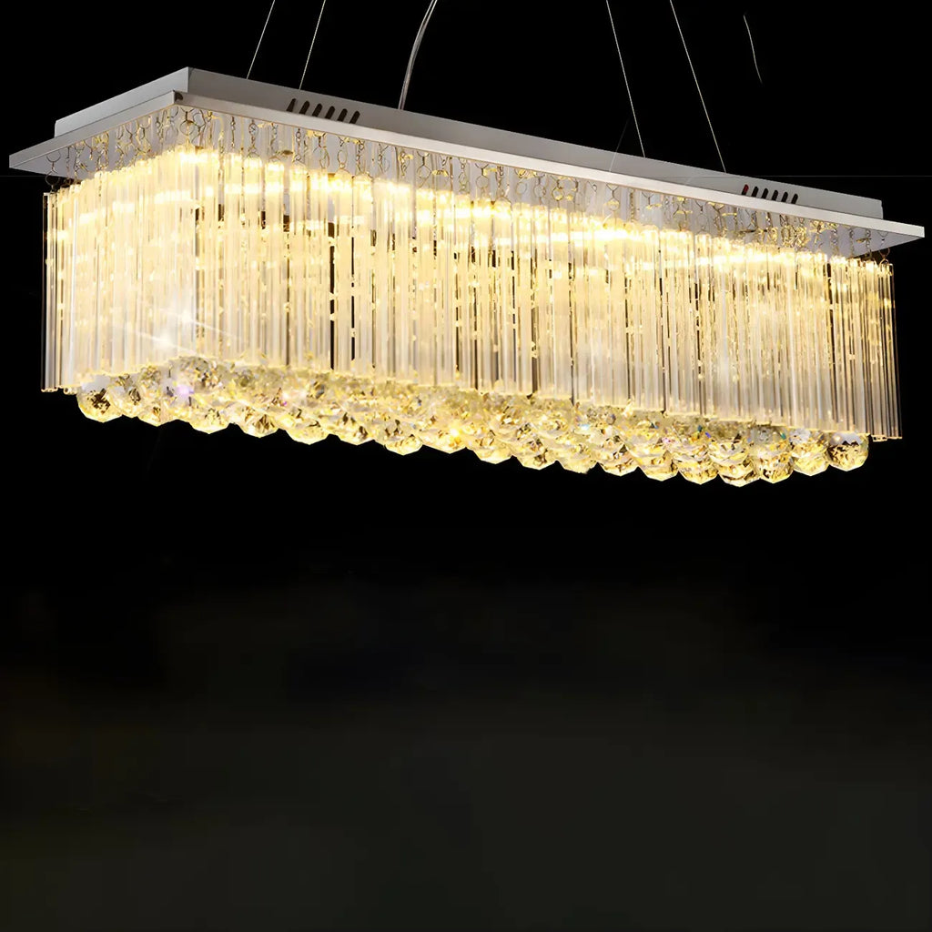 Luxurious Crystal LED Rectangular Pendant Light