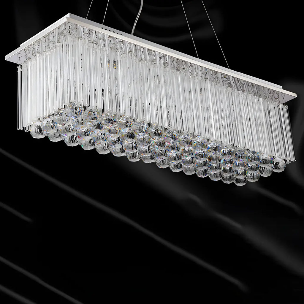 Luxurious Crystal LED Rectangular Pendant Light
