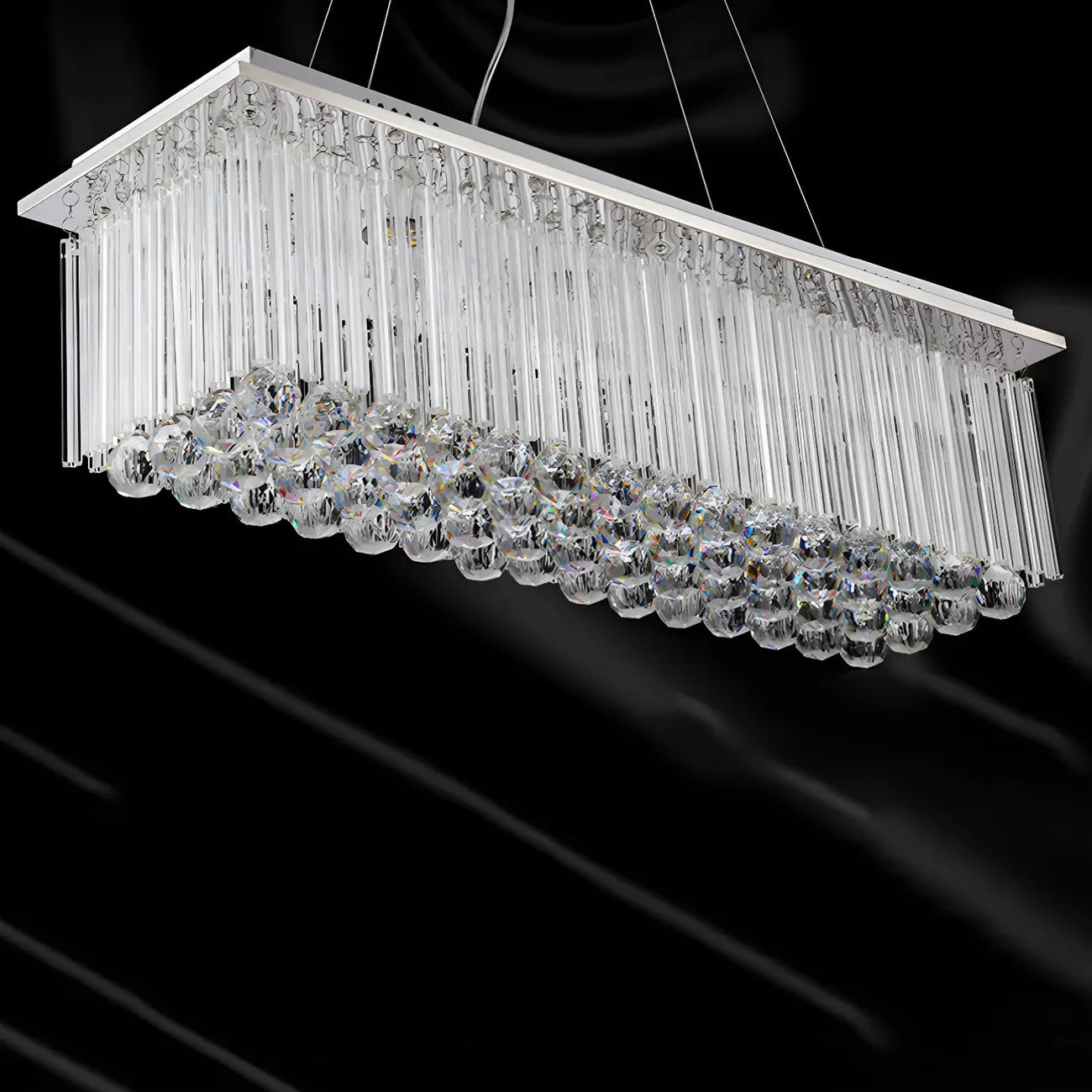 Luxurious Crystal LED Rectangular Pendant Light