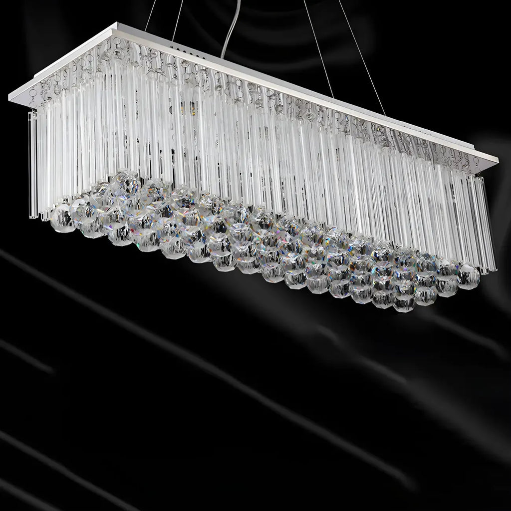 Luxurious Crystal LED Rectangular Pendant Light