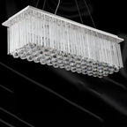 Luxurious Crystal LED Rectangular Pendant Light