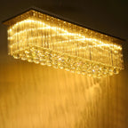 Luxurious Crystal LED Rectangular Pendant Light
