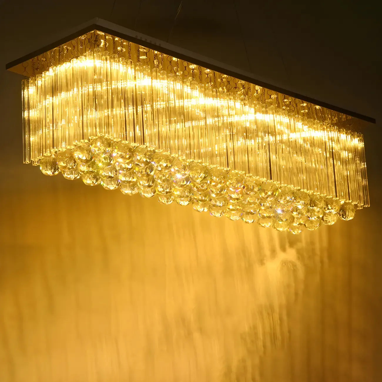 Luxurious Crystal LED Rectangular Pendant Light