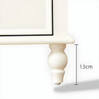 Glam Vertical White Wooden Dresser with Cabinet