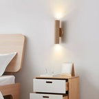 Nordic Cylinder Wood Up Down LED Wall Sconce