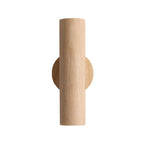 Nordic Cylinder Wood Up Down LED Wall Sconce