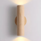 Nordic Cylinder Wood Up Down LED Wall Sconce