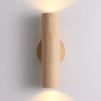 Nordic Cylinder Wood Up Down LED Wall Sconce