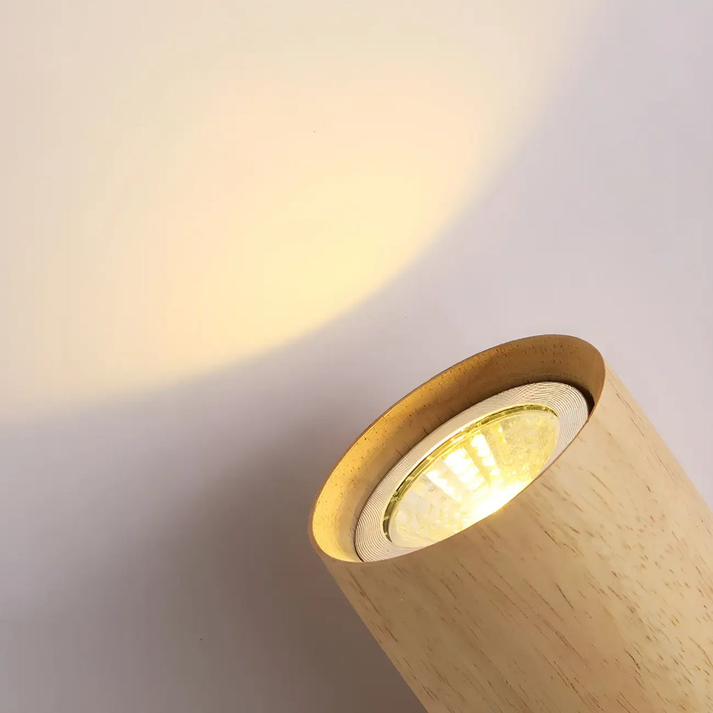 Nordic Cylinder Wood Up Down LED Wall Sconce