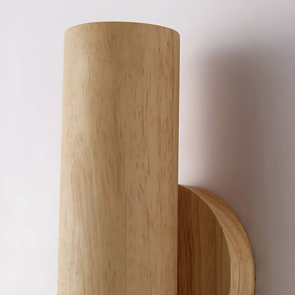 Nordic Cylinder Wood Up Down LED Wall Sconce