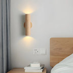 Nordic Cylinder Wood Up Down LED Wall Sconce