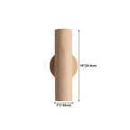 Nordic Cylinder Wood Up Down LED Wall Sconce
