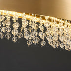 Adjustable Gold Crystal Island Light for Kitchens