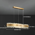 Adjustable Gold Crystal Island Light for Kitchens