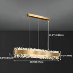 Adjustable Gold Crystal Island Light for Kitchens