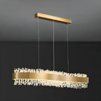 Adjustable Gold Crystal Island Light for Kitchens