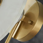 Modern Round White Stone LED Wall Sconce for Bedroom