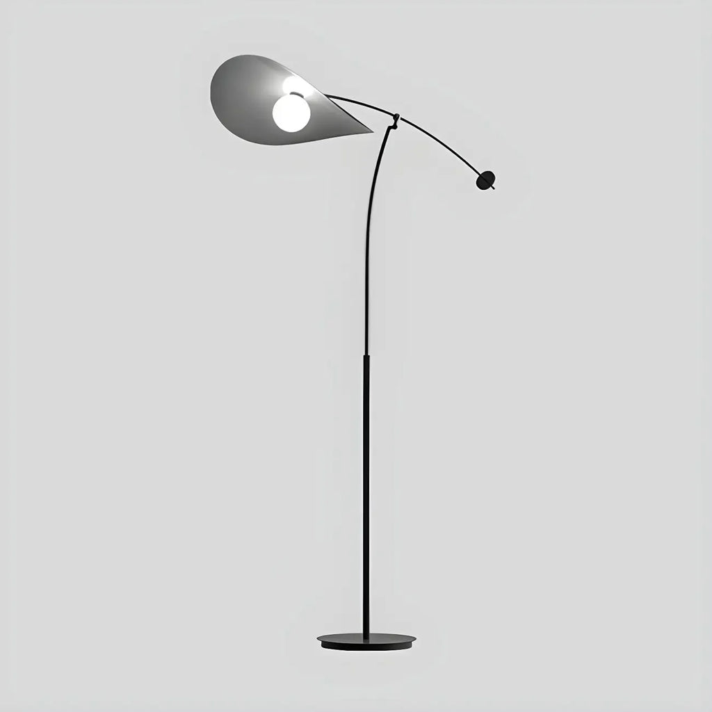 73 Artistic Black Metal Arc Floor Lamp with Balance Arm