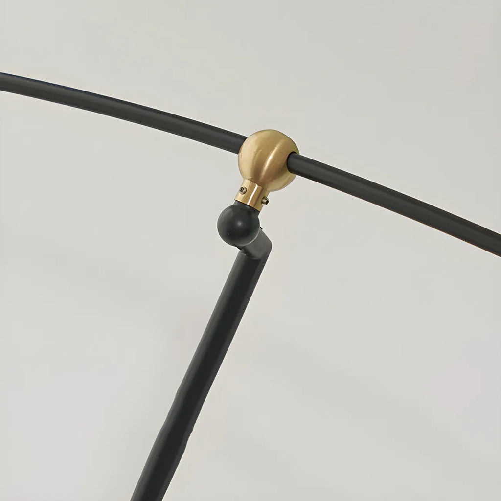 73 Artistic Black Metal Arc Floor Lamp with Balance Arm