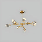 Glamorous Downrods Starburst Crystal Chandelier