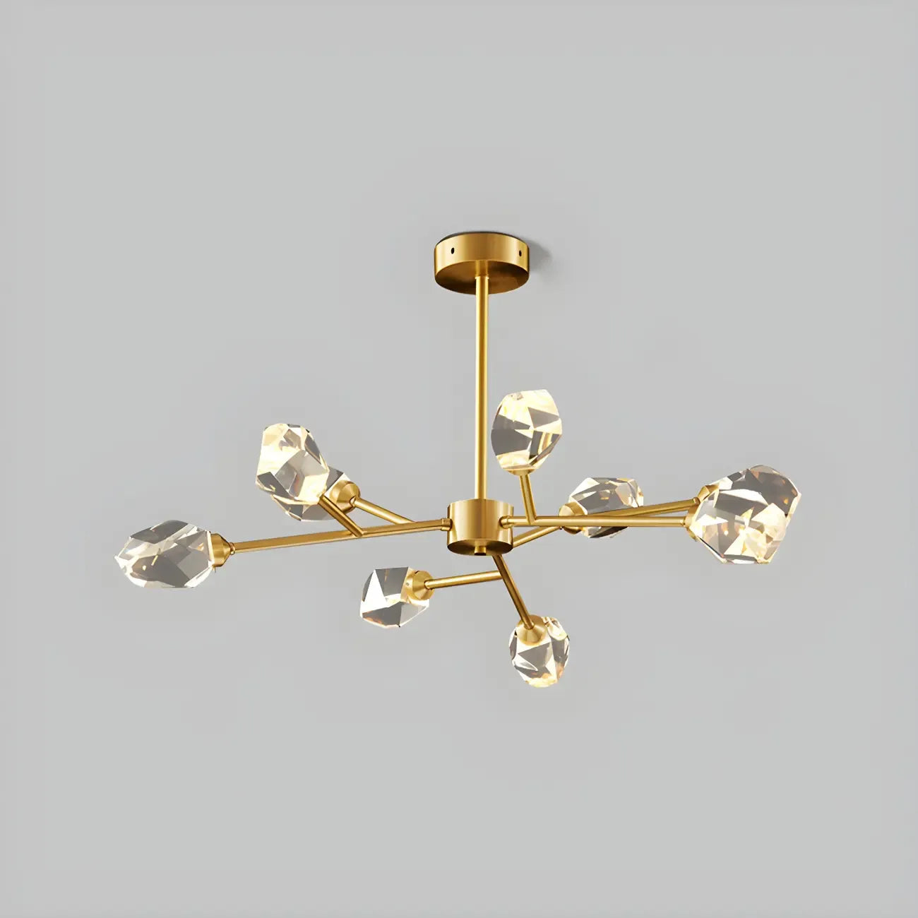 Glamorous Downrods Starburst Crystal Chandelier
