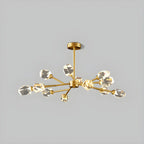 Glamorous Downrods Starburst Crystal Chandelier