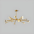 Glamorous Downrods Starburst Crystal Chandelier