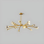 Glamorous Downrods Starburst Crystal Chandelier