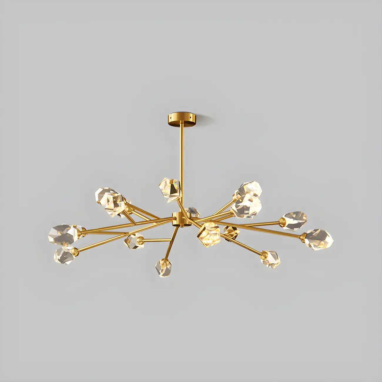 Glamorous Downrods Starburst Crystal Chandelier