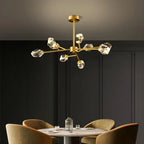 Glamorous Downrods Starburst Crystal Chandelier
