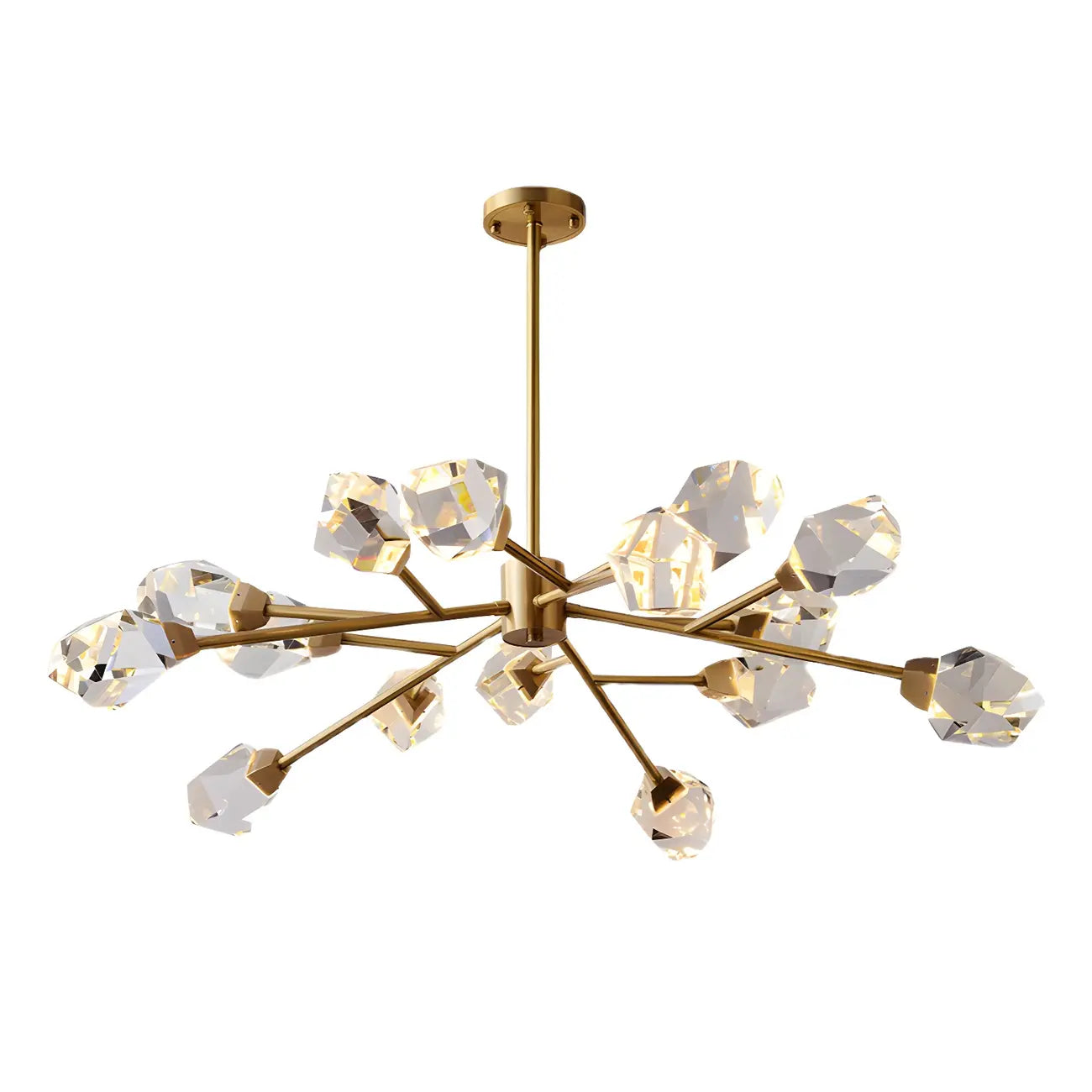 Glamorous Downrods Starburst Crystal Chandelier