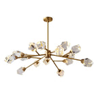 Glamorous Downrods Starburst Crystal Chandelier