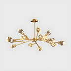 Glamorous Downrods Starburst Crystal Chandelier