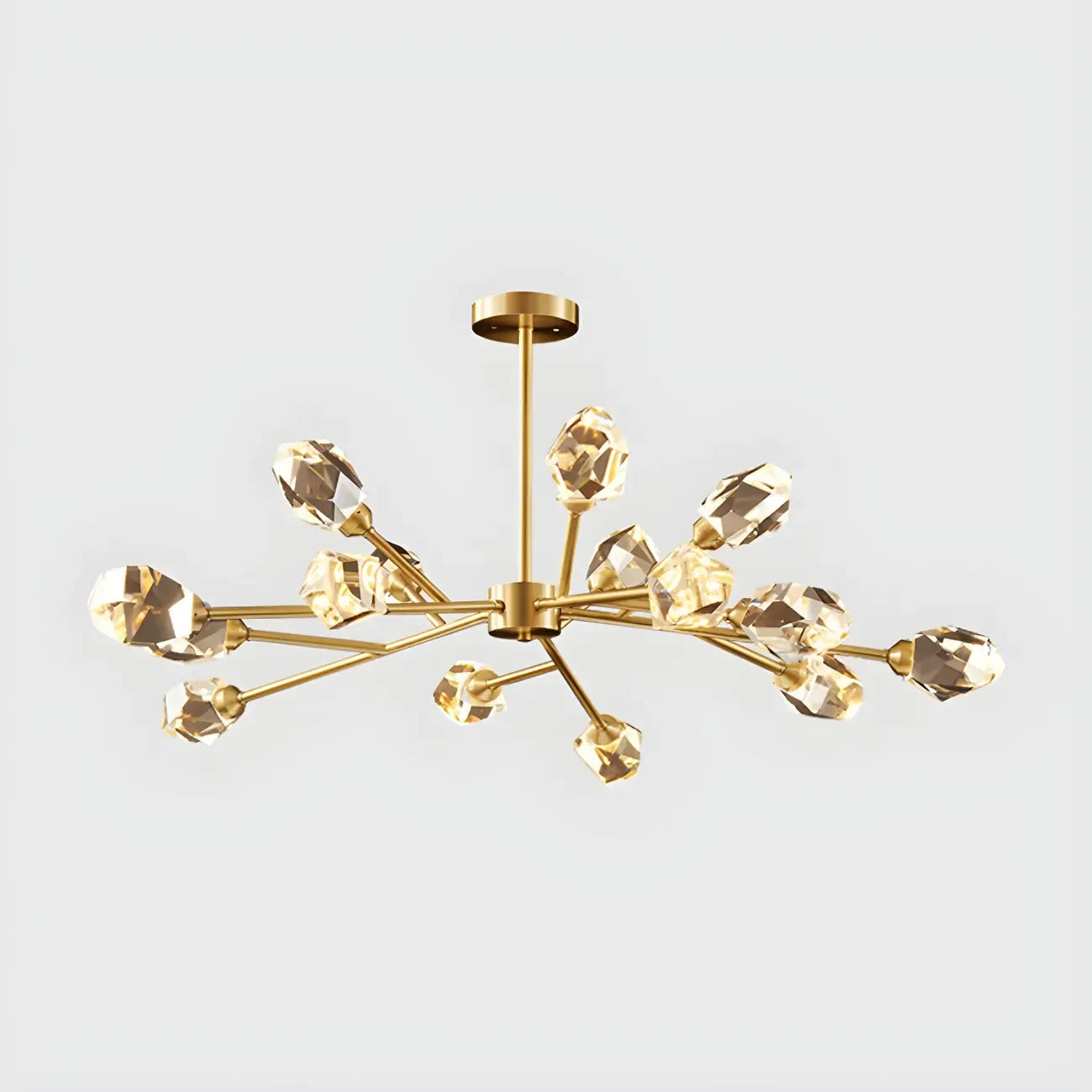 Glamorous Downrods Starburst Crystal Chandelier