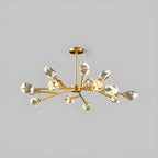Glamorous Downrods Starburst Crystal Chandelier