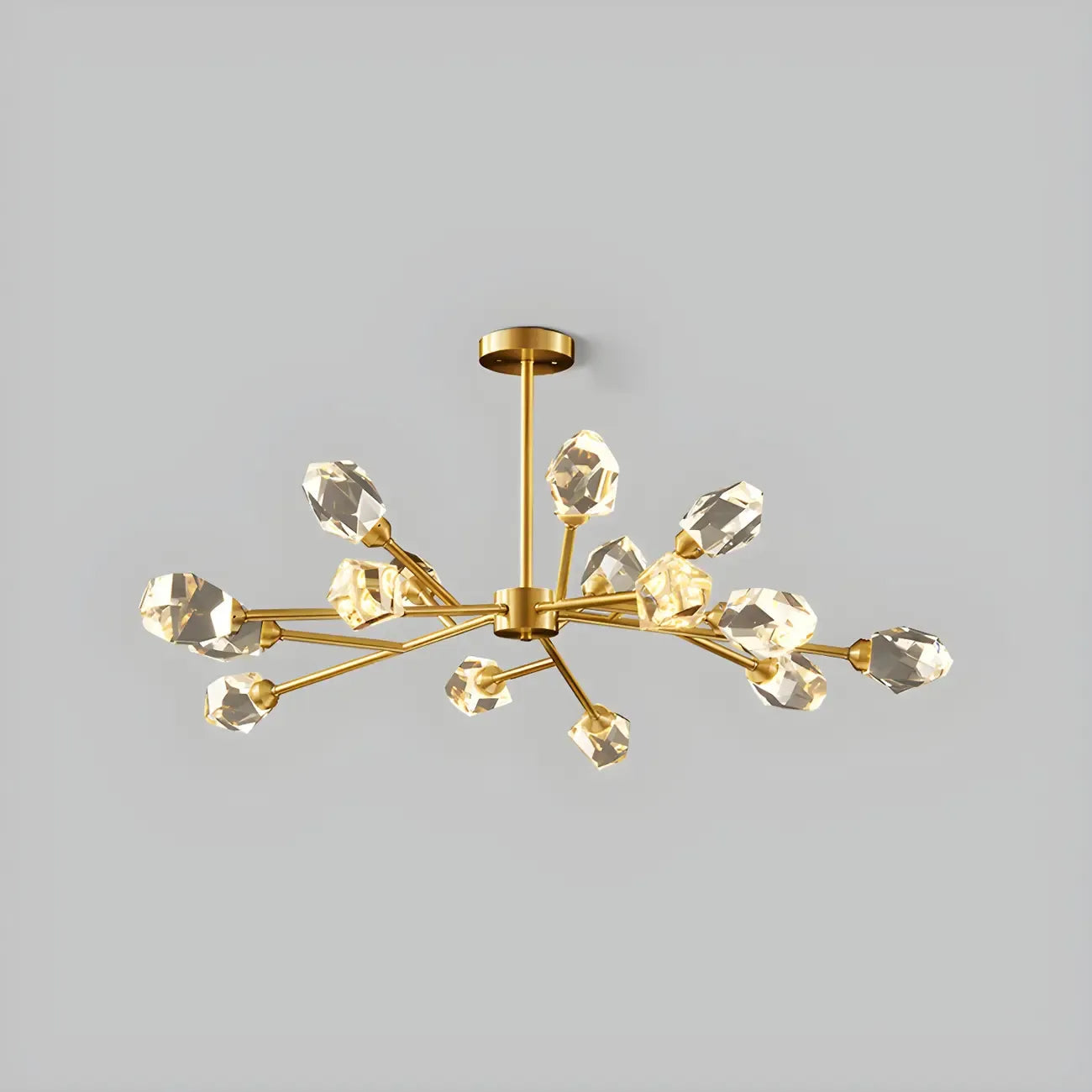 Glamorous Downrods Starburst Crystal Chandelier