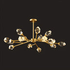Glamorous Downrods Starburst Crystal Chandelier