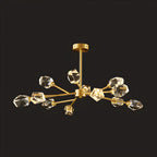 Glamorous Downrods Starburst Crystal Chandelier
