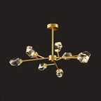 Glamorous Downrods Starburst Crystal Chandelier
