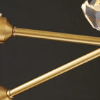 Glamorous Downrods Starburst Crystal Chandelier