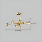 Glamorous Downrods Starburst Crystal Chandelier