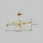 Glamorous Downrods Starburst Crystal Chandelier