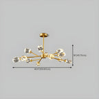 Glamorous Downrods Starburst Crystal Chandelier