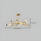 Glamorous Downrods Starburst Crystal Chandelier