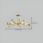 Glamorous Downrods Starburst Crystal Chandelier