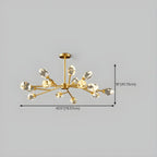 Glamorous Downrods Starburst Crystal Chandelier