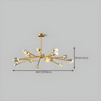 Glamorous Downrods Starburst Crystal Chandelier